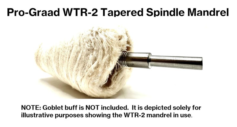 Pro-Grade WTR-2 Tapered Spindle Mandrel Threaded Screw Thread - 1/4" Shank Cone Point, Taper & Goblet Buff Mandrels, 1 Pack - Image 5